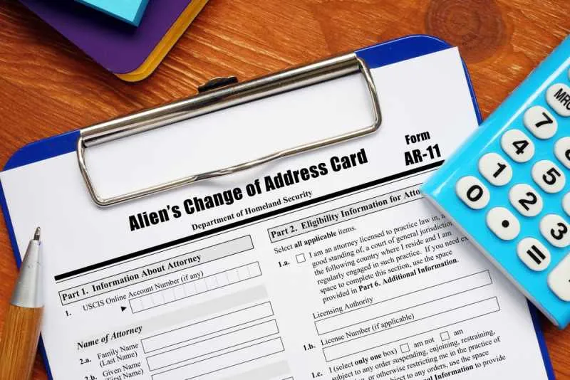 alien’s change of address card form