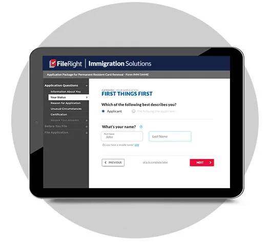 screenshot of FileRight.com website page titled First Things First