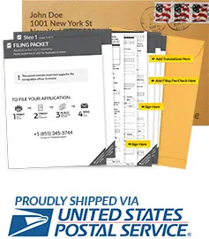 Application package printed and mailed to you