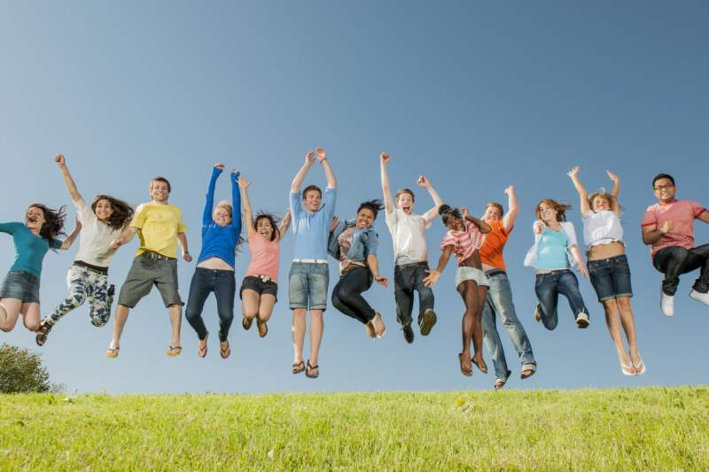 group of young adults from different cultures