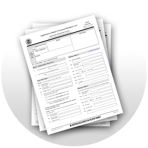 Green card renewal form - Form I90