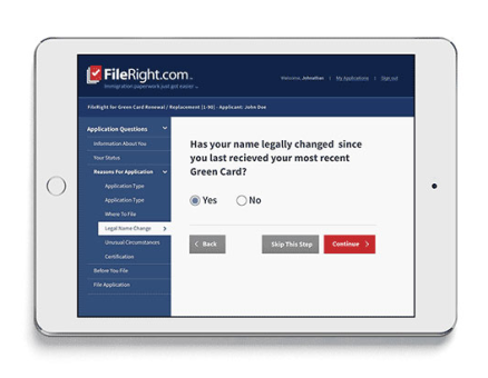 Using FileRight easily complete your form Using FileRight easily complete your form